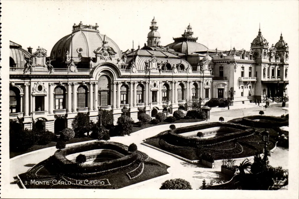 Monte-Carlo — A Vista do Casino — Edições de Arte Munier, Nice - Frente