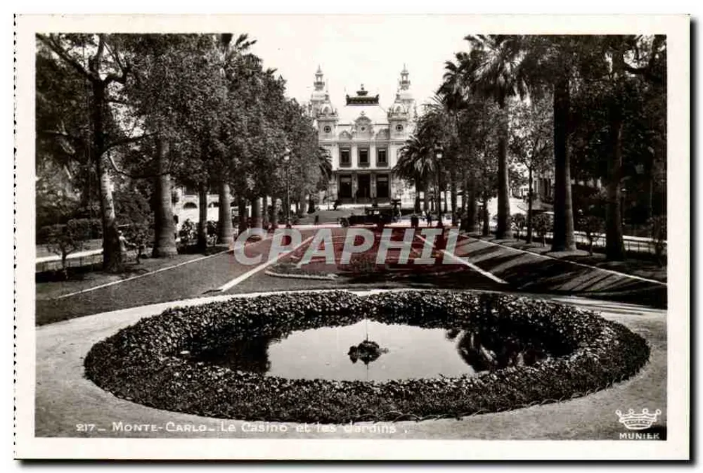Monte-Carlo - Das Casino und die Gärten - Munier - Vorderseite