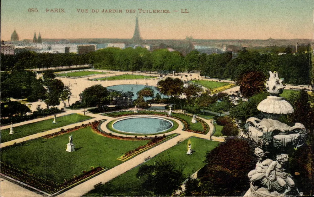 Paris — Blick auf den Tuilerien-Garten — LL, n°695 - Vorderseite