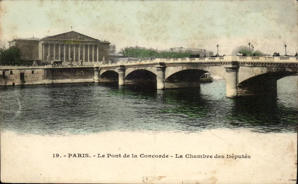 Paris - Die Concordbrücke - Das Abgeordnetenhaus - Vorderseite