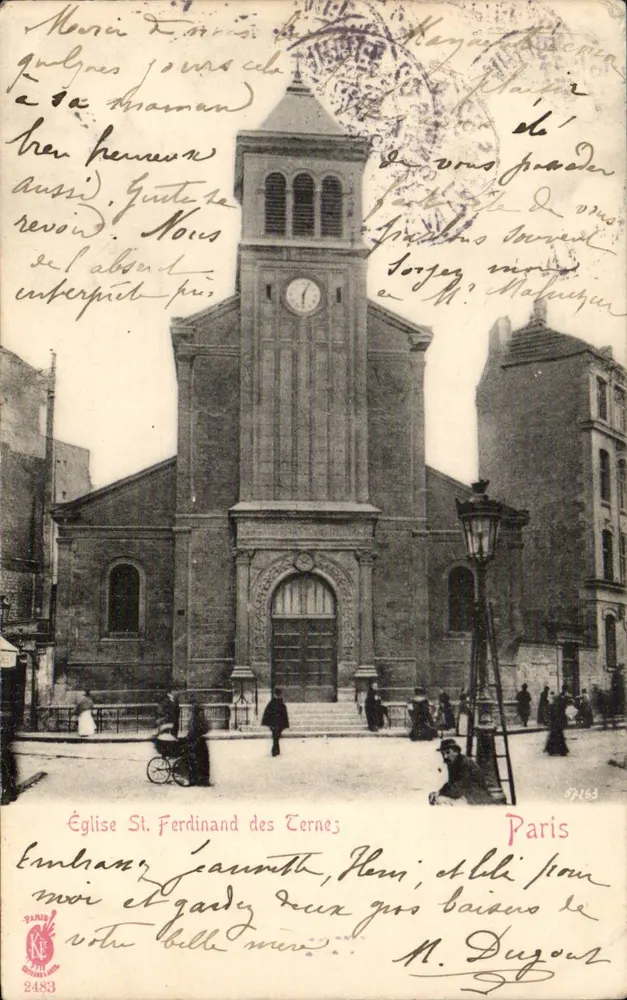 Igreja de São Ferdinando dos Terneaux — Paris — editor Paris, n° 2483 - Frente