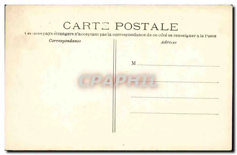 Paris – Place d’Éna e Estátua de Washington — C.M. n°132 - Verso