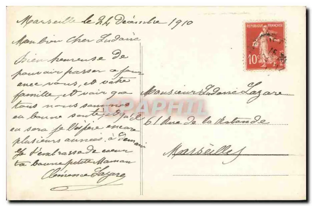 Junge Frau im Weihnachtskostüm — Heureaux Poël — Hennevelt 1902 - Rückseite