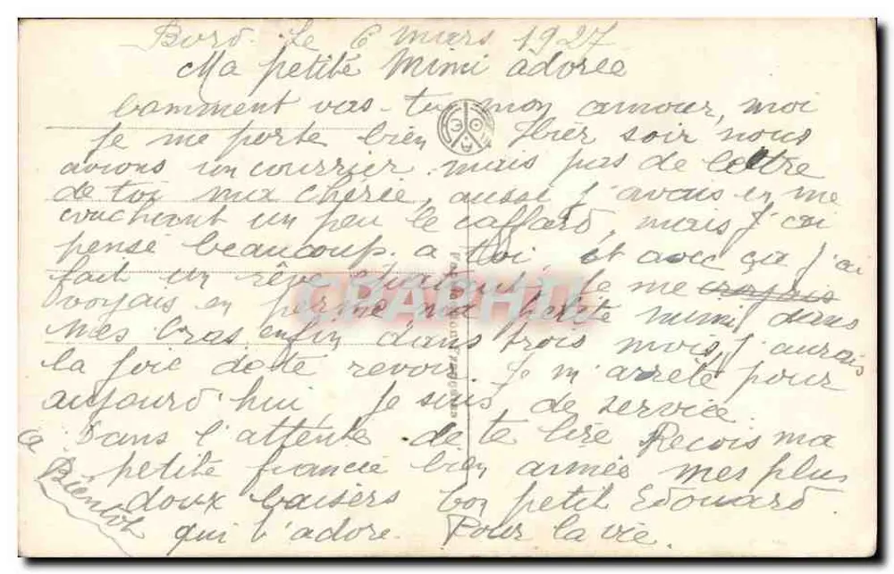 Junge Frau am Klavier — Mann im Anzug — Verlag A. NOYER n°3080 - Rückseite
