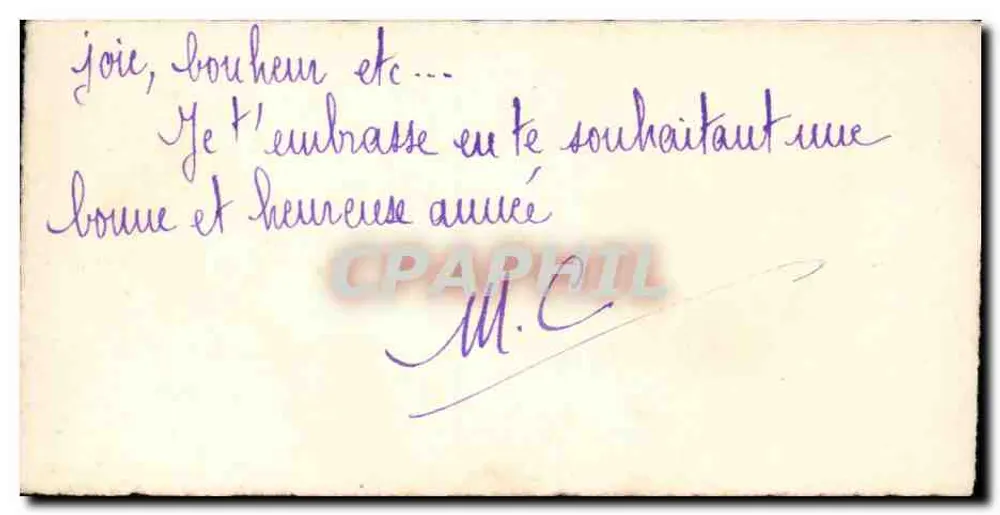 Arranjo de flores — carta postal de boas-vindas — datada 1926 - Verso
