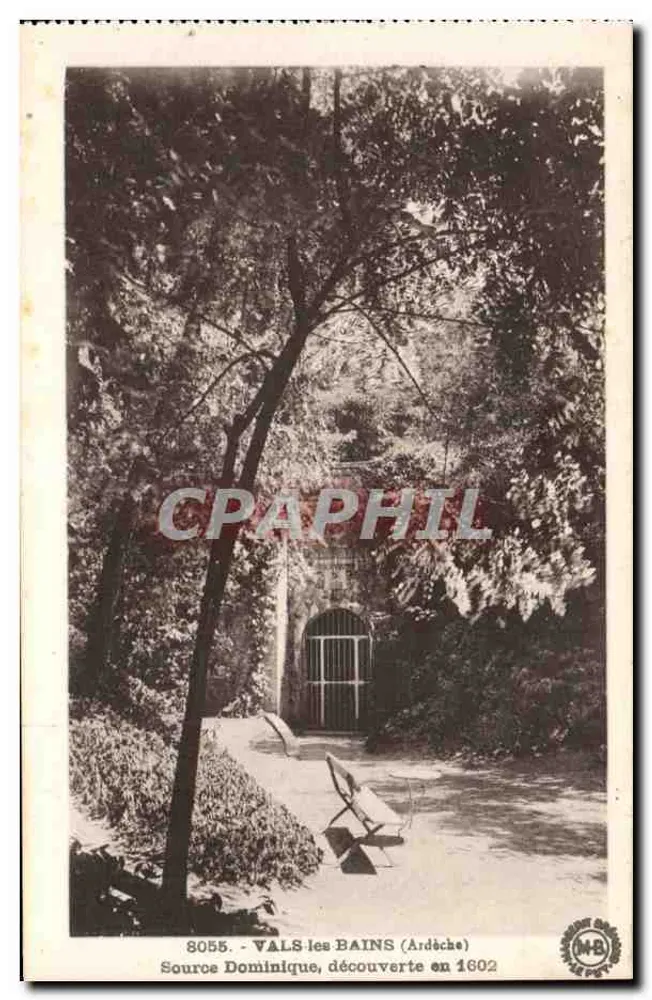 Fonte Dominique — Vals-les-Bains (Ardèche) — descoberta em 1602 — editor MB - Frente