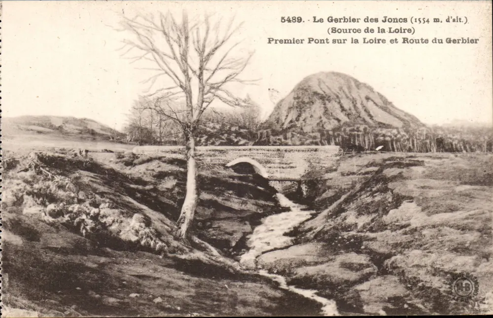 Le Gerbier des Joncs (1554 m.d'alt.) — Quelle der Loire, Erster Brücke über die Loire und Route des Gerbier — Éditions d'Art Margerit de Pay - Vorderseite