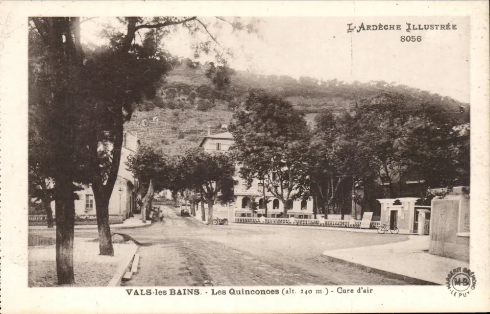 Vals-les-Bains - Les Quinconces (alt. 240 m) - Curativo de ar — L'Ardèche Illustrée 8056 - Frente