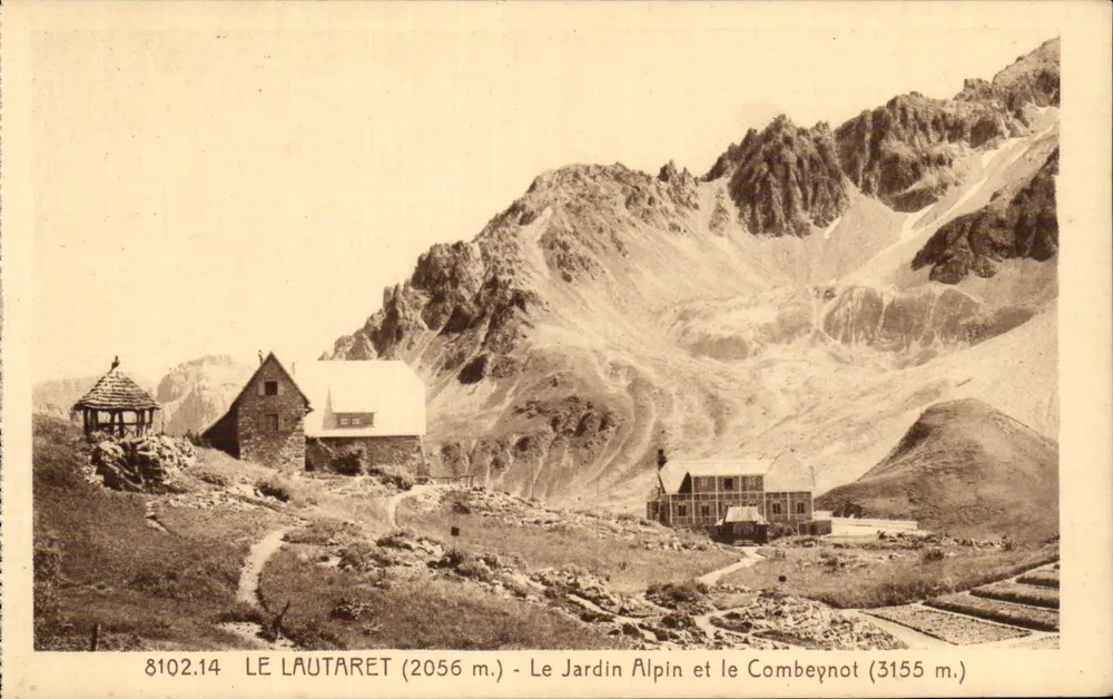 Le Lautaret (2056 m.) — Le Jardin Alpin und Combeypnot (3155 m.) — A. Hourlier, Le Lautaret - Vorderseite