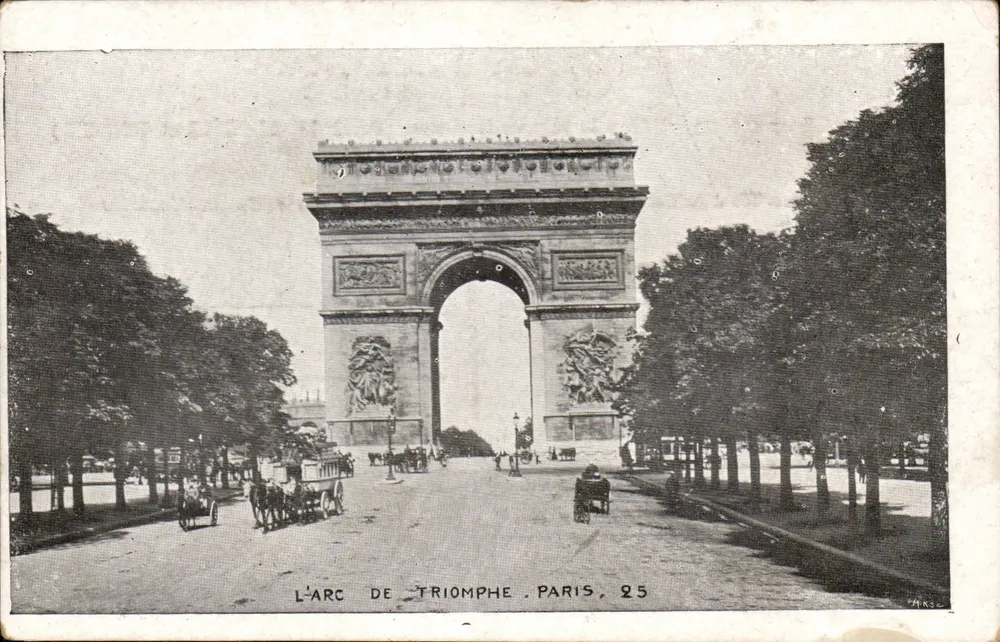 O Arco do Triunfo — Paris — editor ARKSE, n°25 - Frente