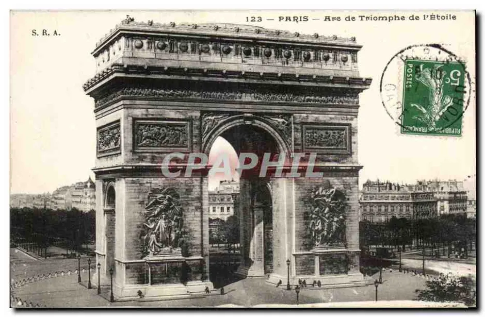 Paris — Arco do Triunfo da Estrela — S.R.A. n°123 - Frente
