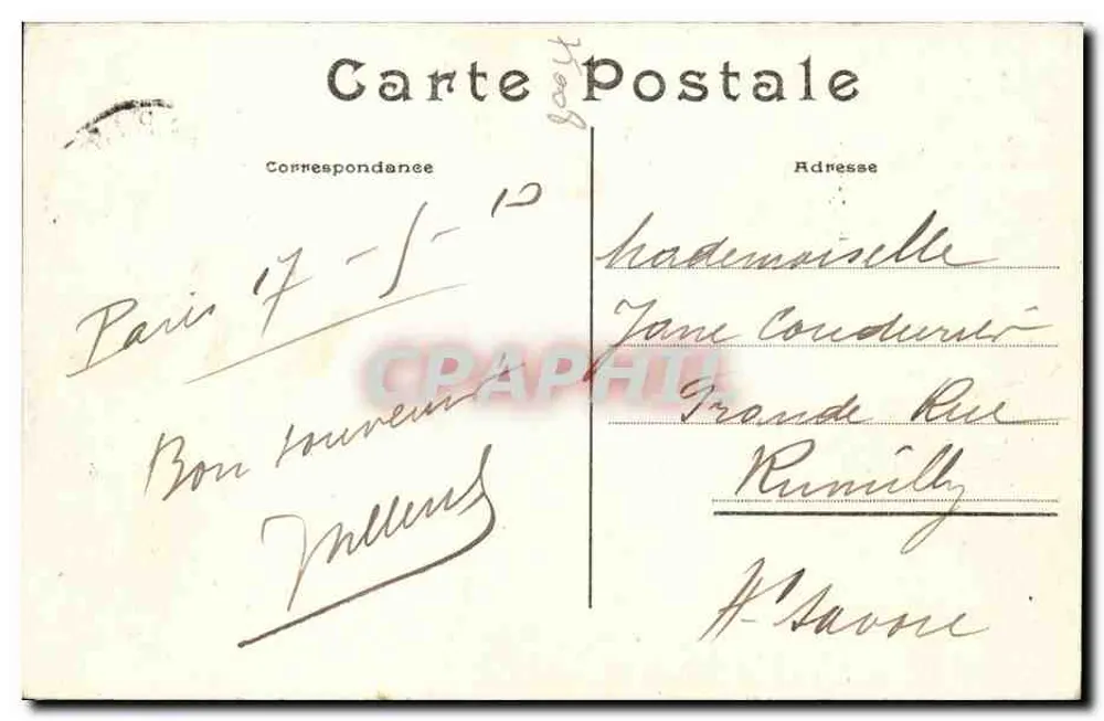 Paris — Arco do Triunfo da Estrela — S.R.A. n°123 - Verso