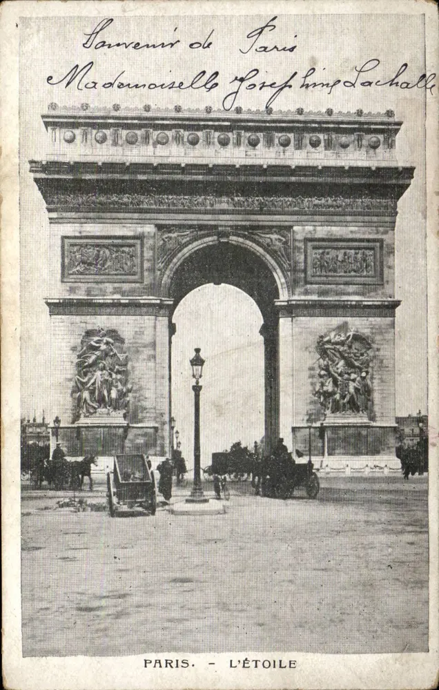 Paris - A Estrela — Arco do Triunfo — editor A Estrela - Frente