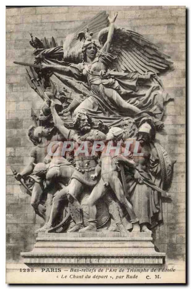 Paris — Basreliefs des Arc de Triomphe de l'Étoile « Le Chant du départ », von Rude — C. M. - Vorderseite