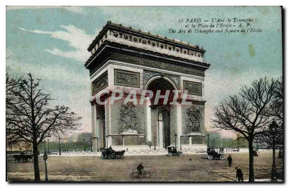 Paris — O Arco do Triunfo e a Praça da Estrela — A. P. - Frente