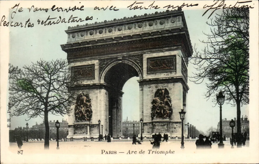 Paris — Arco do Triunfo — E.R. Paris 87 - Frente
