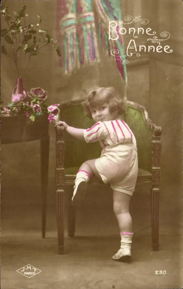 Enfant jouant avec des roses — J.M. PARIS n°230 - Vorderseite