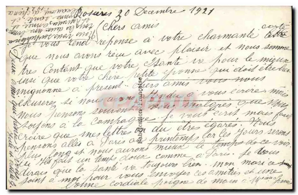 Violette und weiße Mohnblumen — Frohe Neujahr — Verlag J. A. n° 249 - Rückseite