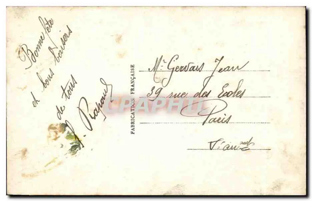 Violetter Chrysanthemen — Frohe Geburtstagskarte — Gloria, n° 2001 - Rückseite