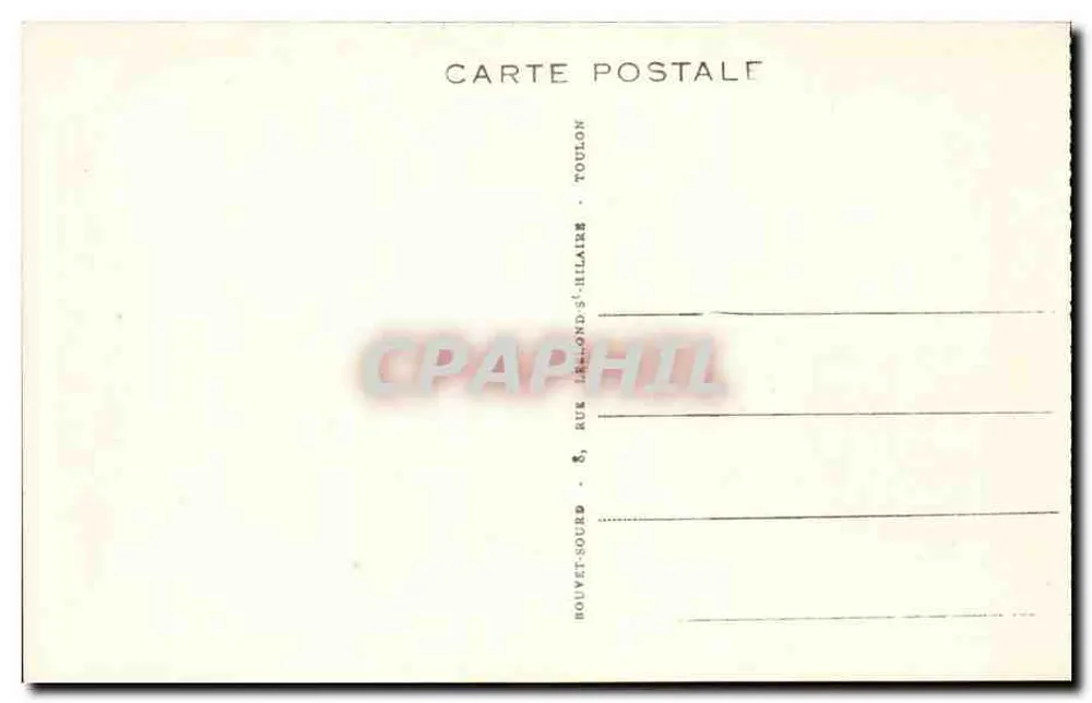 Toulon — Place der Freiheit — Avenue der Palmen — Ausgabe B.S. - Rückseite