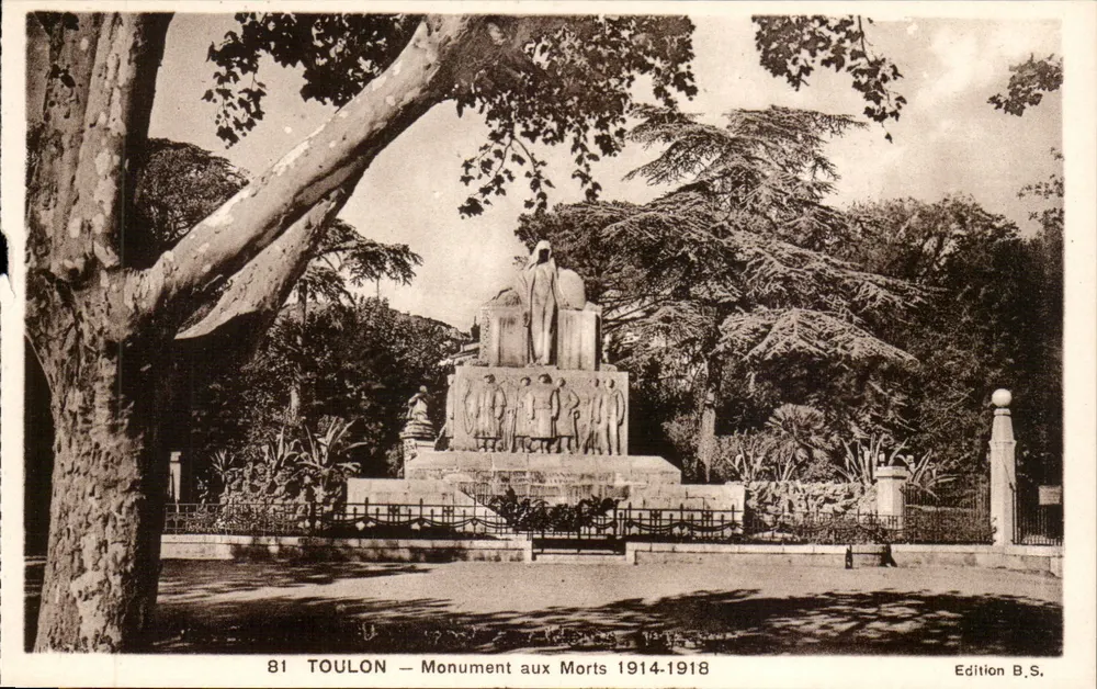 Toulon — Gedenkstein für die Toten 1914-1918 — Edition B.S. - Vorderseite