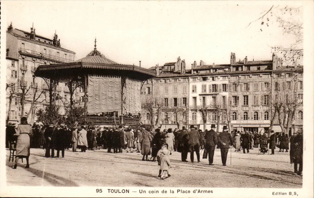 Toulon — Ecke der Place d'Armes — Edition B.S. - Vorderseite