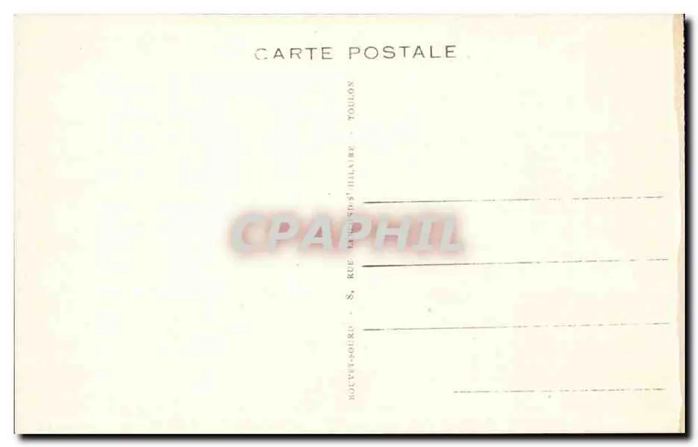 Toulon — Das Rathaus und der Genius der Navigation — Edition B.S. - Rückseite
