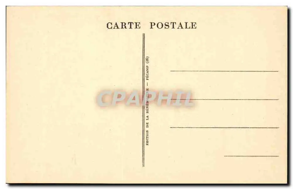 A Bénédictine em Fécamp — Os escritórios e a entrada dos visitantes — N° 1 — Edição da Bénédictine (36) - Verso