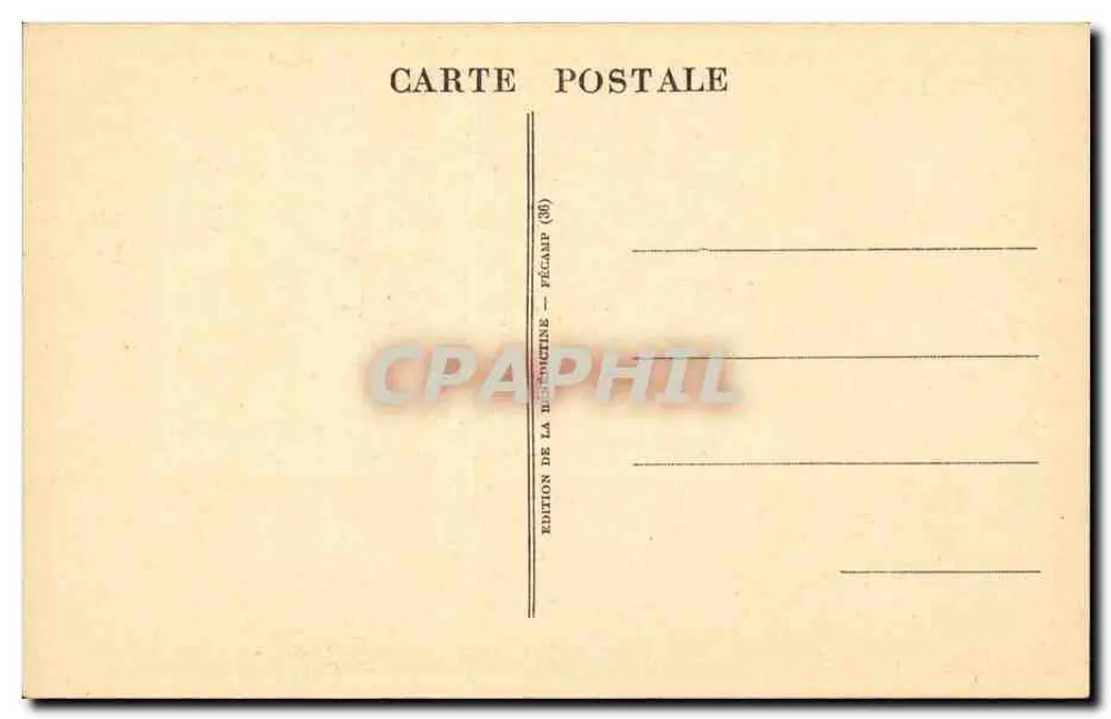 O monumento de M.-A. Le Grand Aîné, fundador — A Bénédictine em Fécamp — N° 3 - Verso