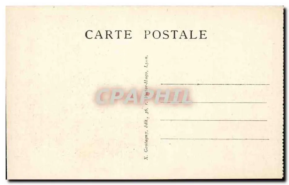 लियोन — पेराचे रेलवे स्टेशन — प्रकाशक X. कॉन्टाग्रू, लियोन - पीछे