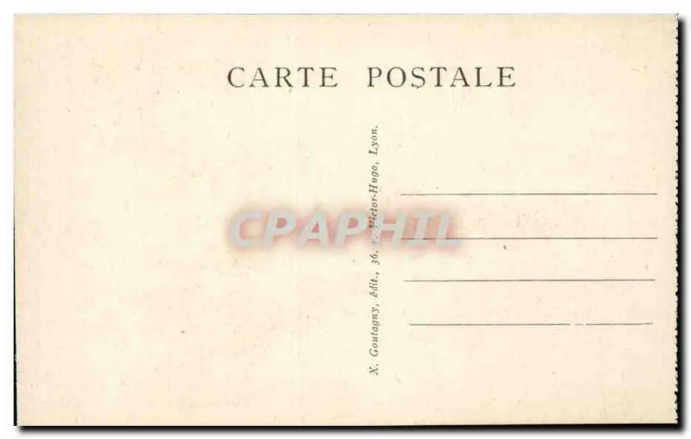 LYON — Praça Carnot, estátua da República — X. Goutagny, editora 36, r. Victor-Hugo, Lyon - Verso