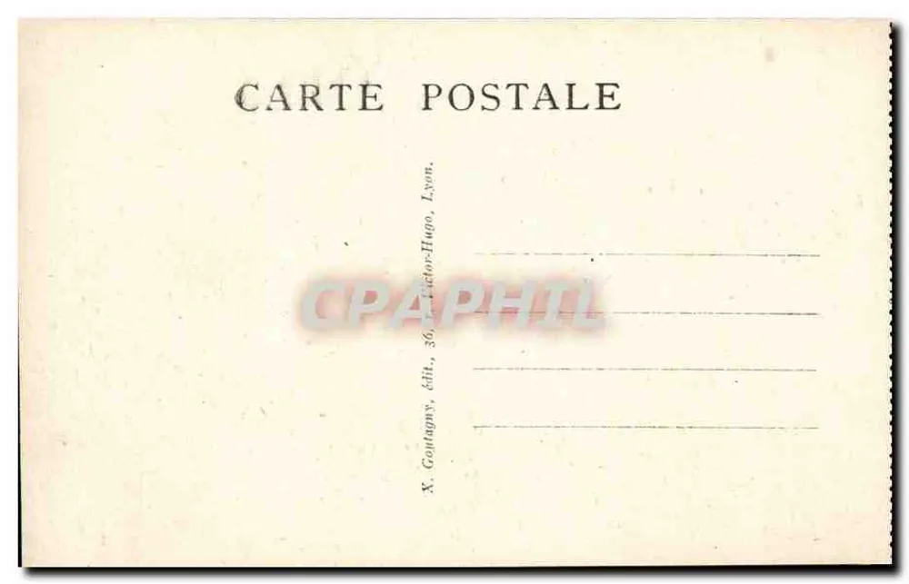 Lyon — Wilson-Brücke und die Kuppeln des Hôtel-Dieu — X. Coutagnys, Verlag, 36, Victor-Hugo, Lyon. - Rückseite