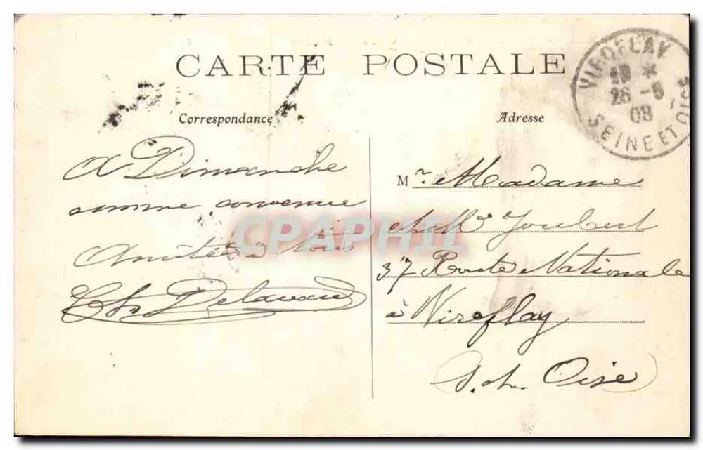 Paris — Bahnhof St-Lazare — Cour du Havre — C. M. n°552 - Rückseite