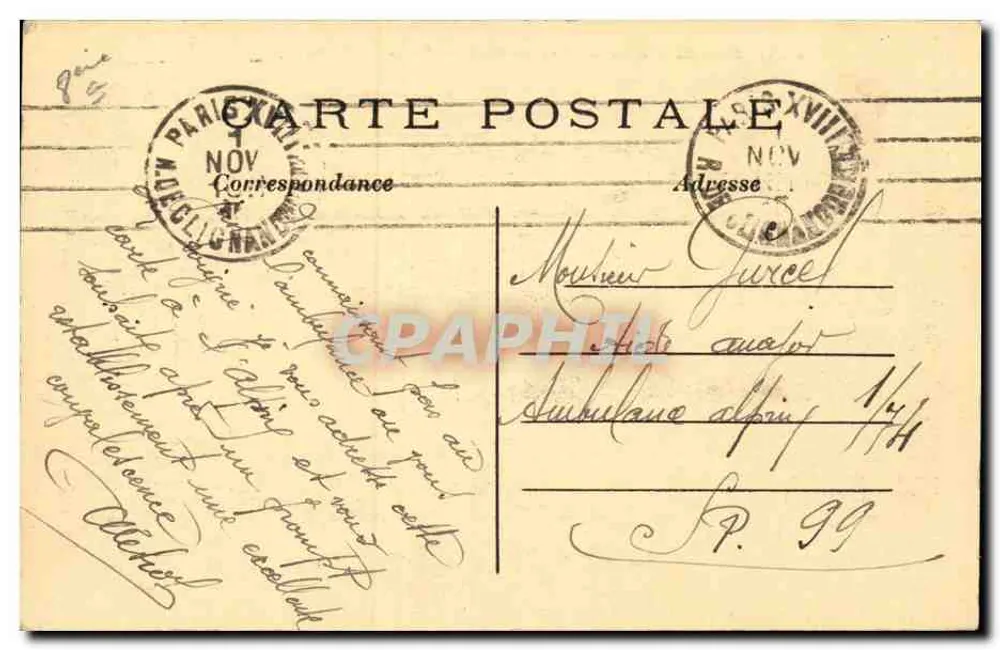 Paris — Bahnhof Saint-Lazare — Cour de Rome — C.M. 553 - Rückseite
