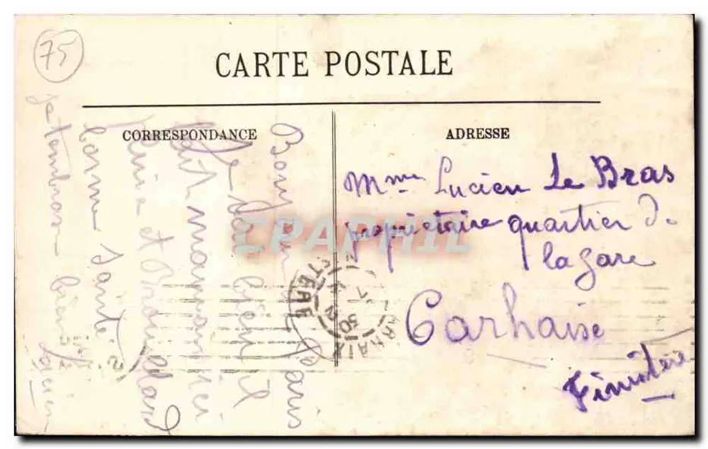 Paris — Die Gare Saint-Lazare und die Cour de Rome — anonymer Verlag, Nr. 979 - Rückseite
