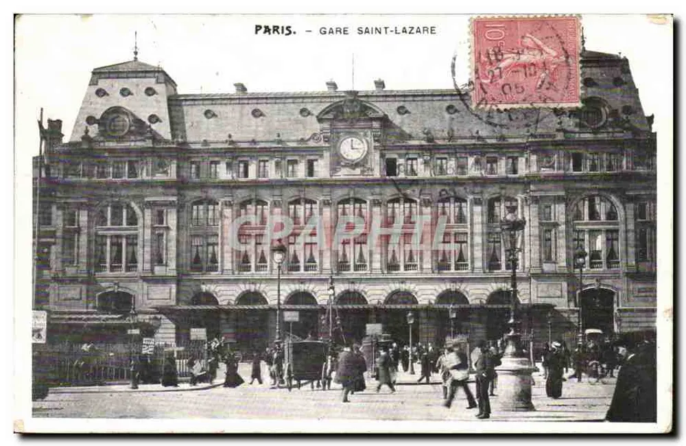 París — Estación Saint-Lazare — editor no visible - Anverso