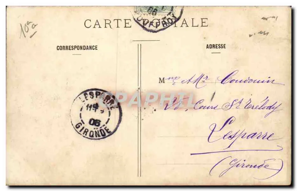 Paris - A Estação da Norte — vista da entrada principal — editor desconhecido, n° 37 - Verso