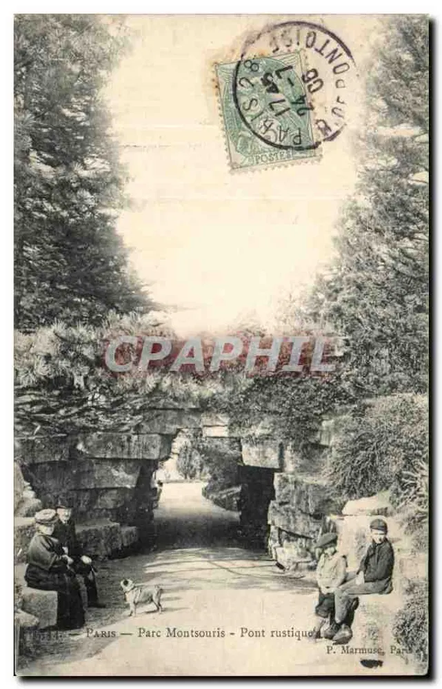 Paris — Parc Montsouris — Rustikaler Brücke — P. Marmose, Paris - Vorderseite