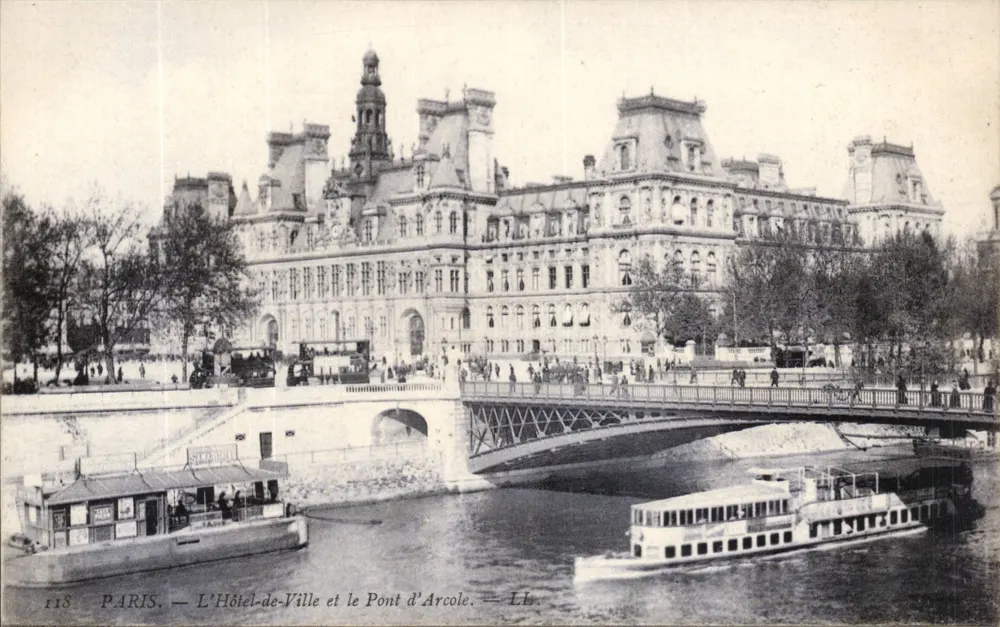 Paris — Das Rathaus und der Pont d'Arcole — LL. n° 118 - Vorderseite
