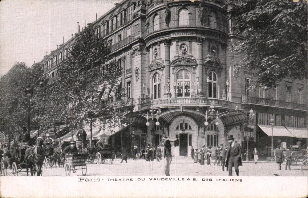 Paris - Théâtre du Vaudeville & B. des Italiens — éditeur non visible - Vorderseite