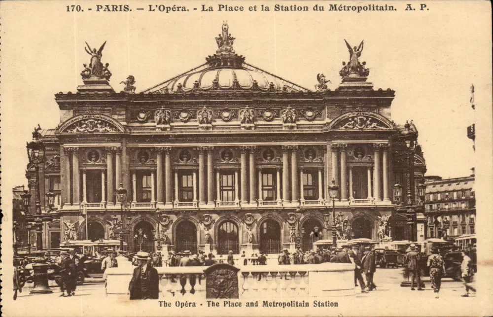 PARIS — Das Opernhaus — Die Place und die Metro-Station — A. P. — 170 - Vorderseite