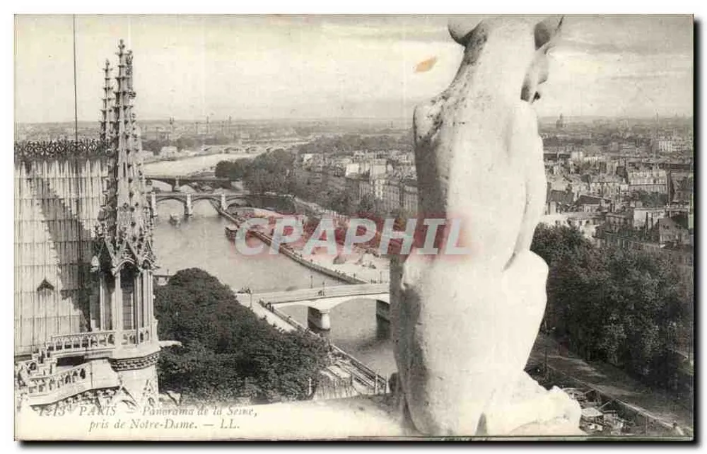 Paris — Panorama der Seine, aufgenommen von der Notre-Dame — L.L. - Vorderseite
