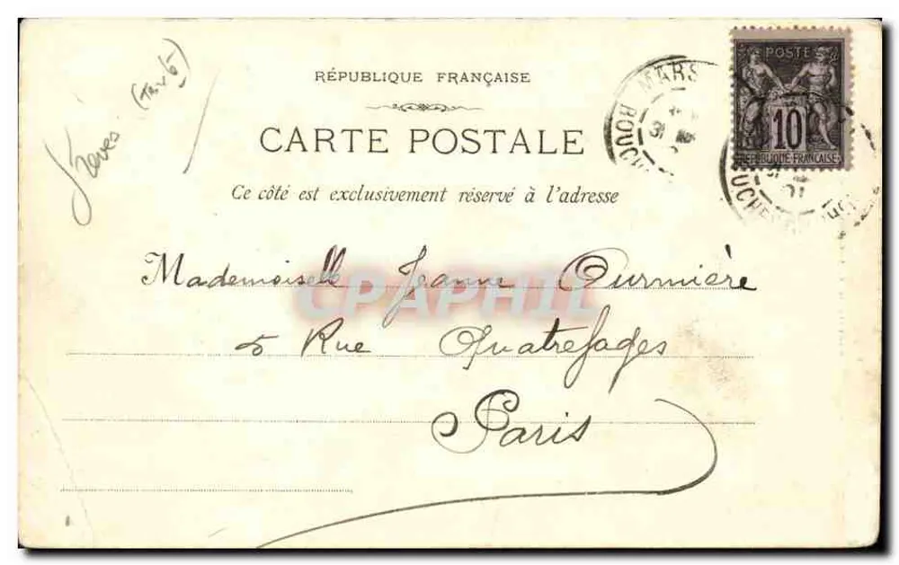 Die Emigrée — Phototypie E. Lagour, Nr. 208 - Rückseite