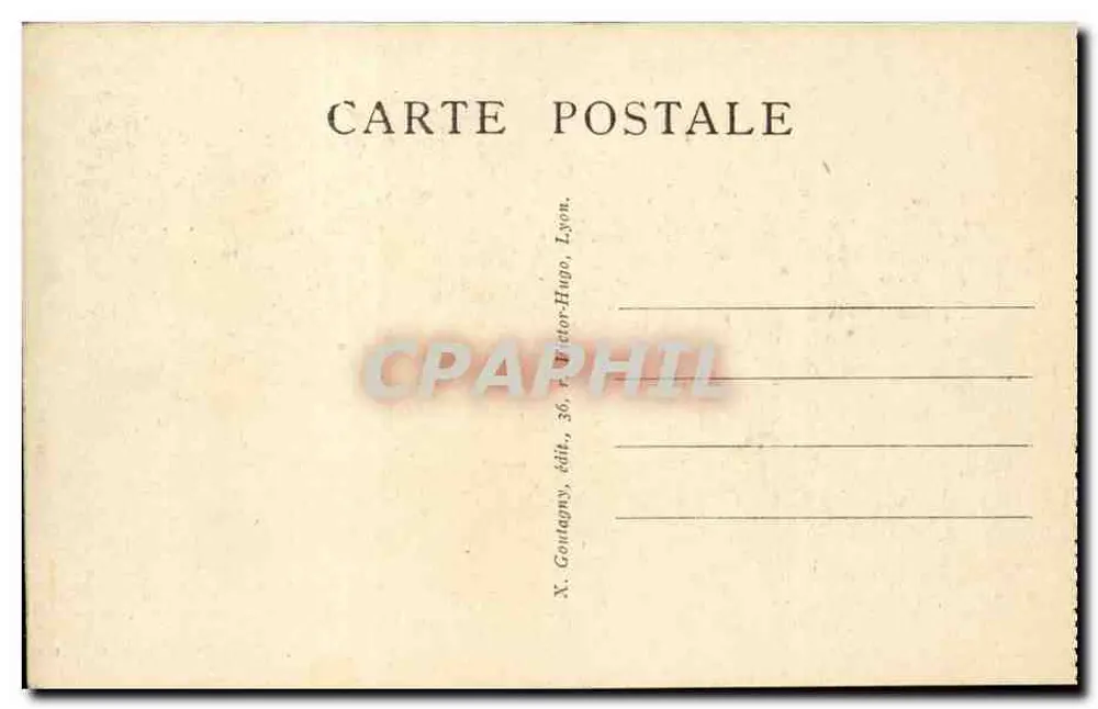 LYON — Vista geral sobre Bellecour — X. Goutagny, editor, Lyon - Verso