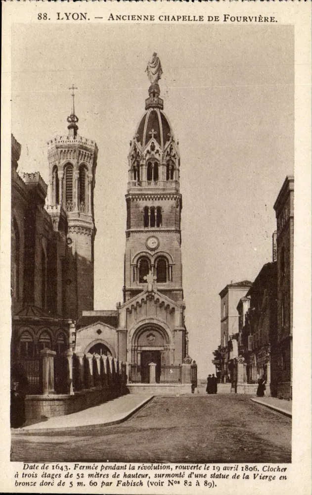 Lyon — Antiga capela de Fourvière — X. Goutapry, editor, 36, Victor-Hugo, Lyon. - Frente