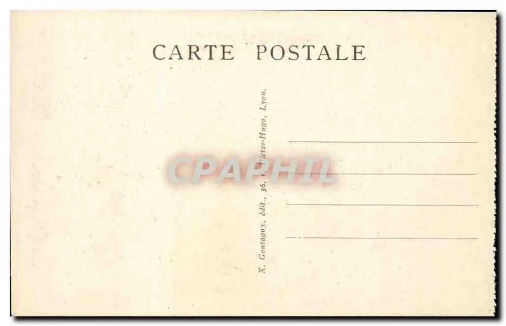 Lyon — Antiga capela de Fourvière — X. Goutapry, editor, 36, Victor-Hugo, Lyon. - Verso