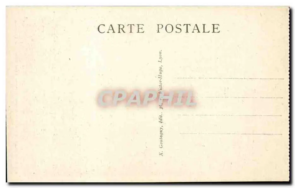 LYON — Basílica de Nossa Senhora de Fourvière — X. Coutagny, editor Victor-Hugo, Lyon - Verso