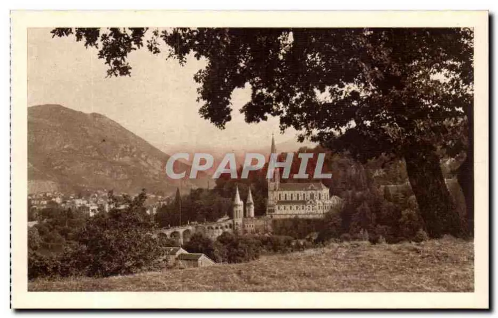 A Basílica e o Pic du Jer — Lourdes — Edição Palais du Rosaire - Frente