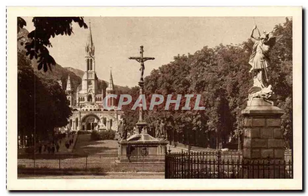 A Basílica e a Esplanada — Lourdes — Edição Palais du Rossaire - Frente