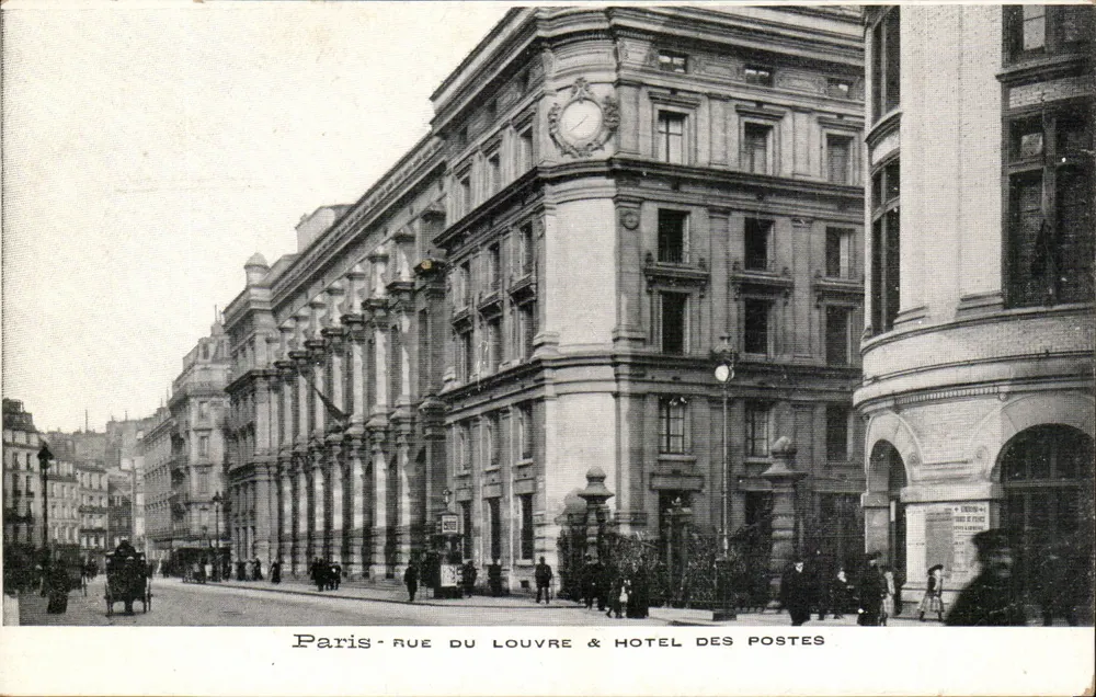 Paris - Rue du Louvre & Hôtel des Postes — architektonische Ansicht - Vorderseite